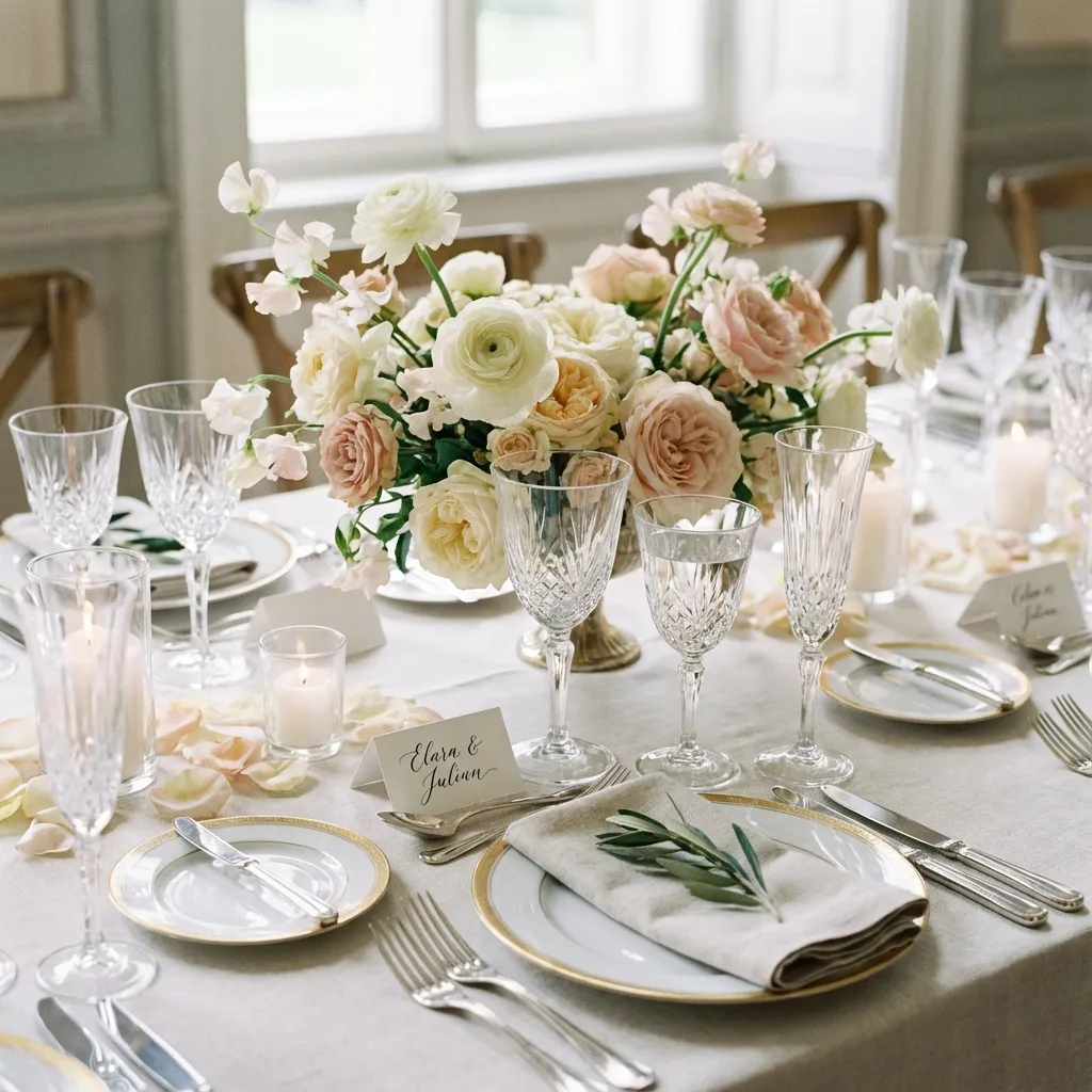 Elegant wedding table setting