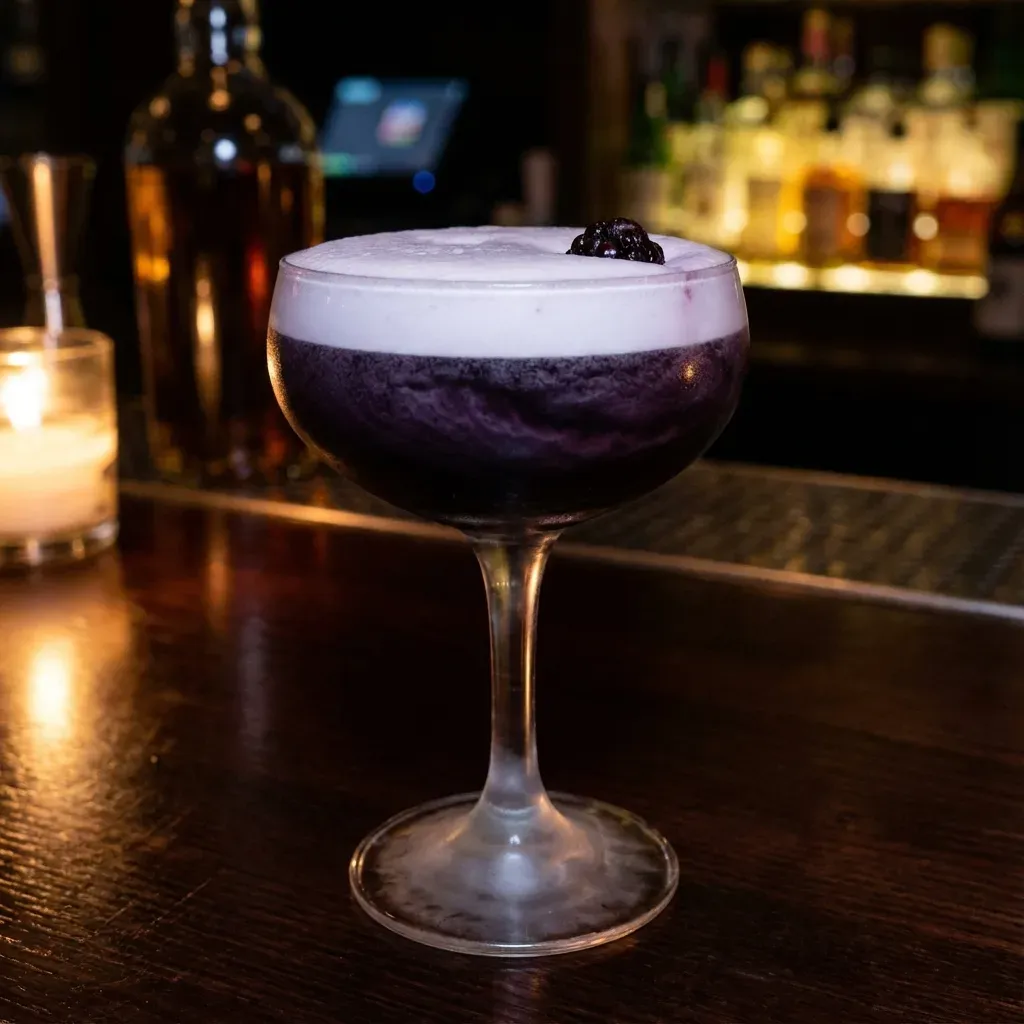 Midnight Sour Cocktail
