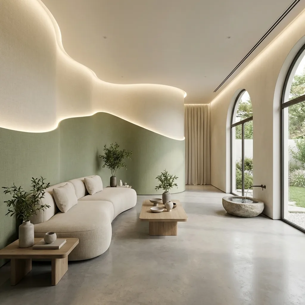 Minimalist studio interior with natural light